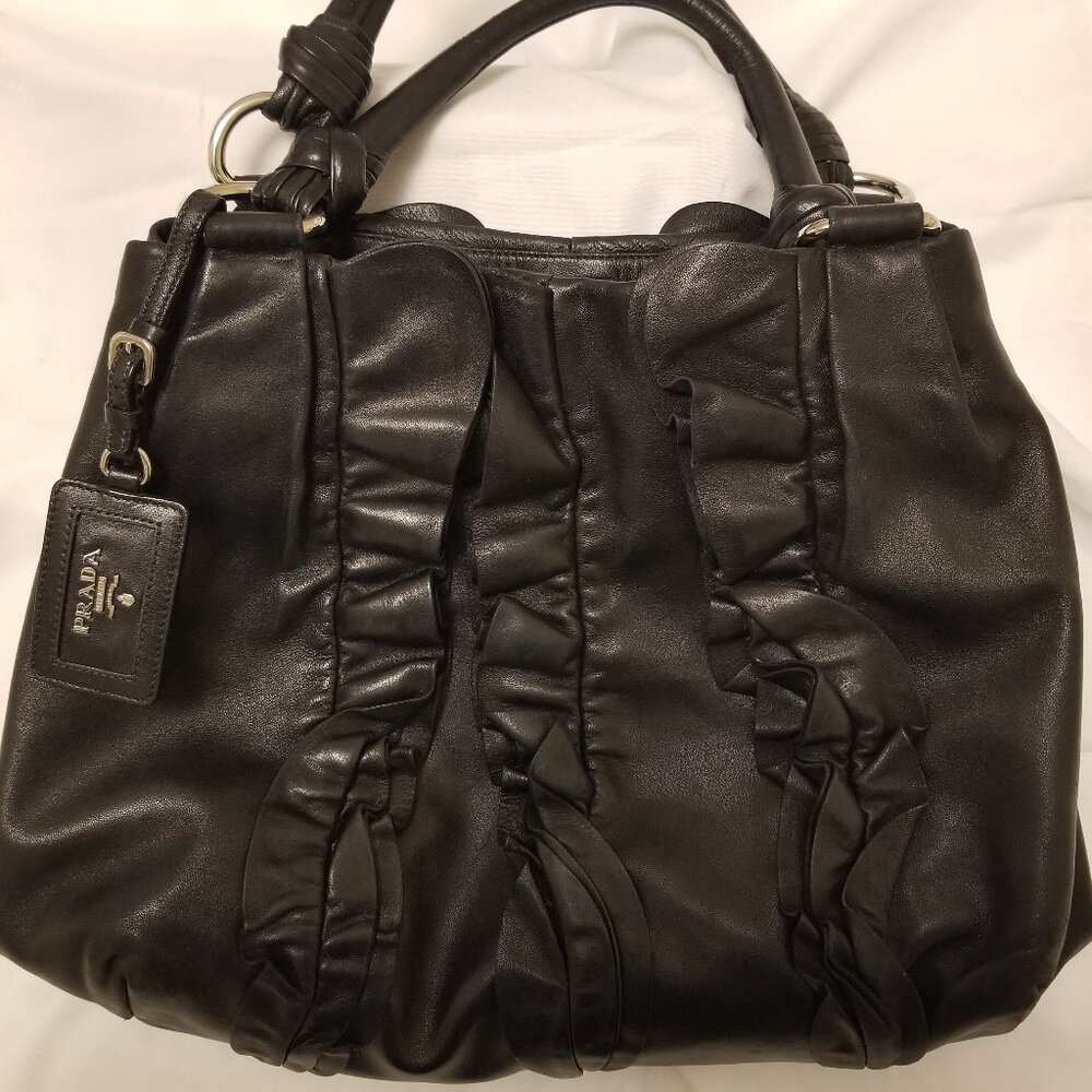 Prada Nappa Ruffle Hobo bag
